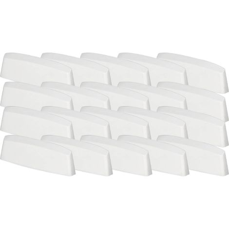 Tappo di drenaggio per finestre in PVC, copertura bianca, 36 mm, confezione da 20