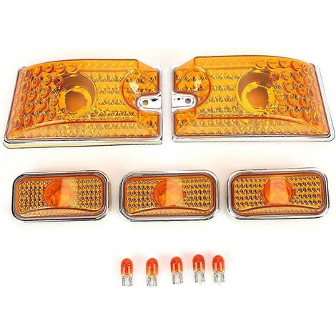 Couvercle de feu de toit de voiture, lentille jaune avec ampoule LED 15060523, remplacement pour Hummer H2 SUT 2005-2009 (1/4)
