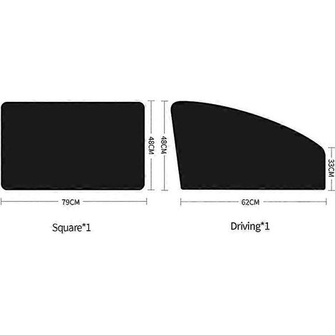 Pare-soleil magnétique pour vitres latérales de voiture, protection UV, rideau en maille noire, film occultant intégral, accessoires auto (gauche et arrière). (1/5)