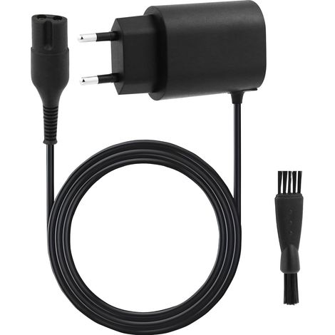 12V 0.4A Chargeur Rasoir Série 9 8 7 6 5 3 1, Câble de Charge pour 3040s 3010s 3020s 3000s 790cc 9090cc 7020s 190s, Alimentation Tondeuses avec Cordon 1M et Brosse de Nettoyage (1/4)