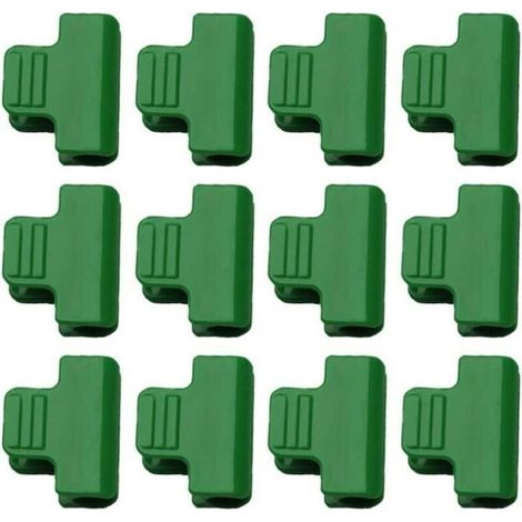 12 clips pour serre, ,Clips pour film plastique, Clips pour filet d\'ombrage pour serres, Fournitures de jardinage,12PCS,Vert (1/5)