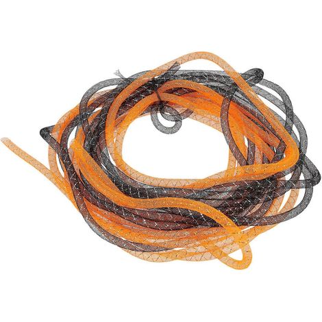 Tubes en maille pour la confection de guirlandes d'Halloween (5 pièces) - Bandes en nylon faites main (1/5)