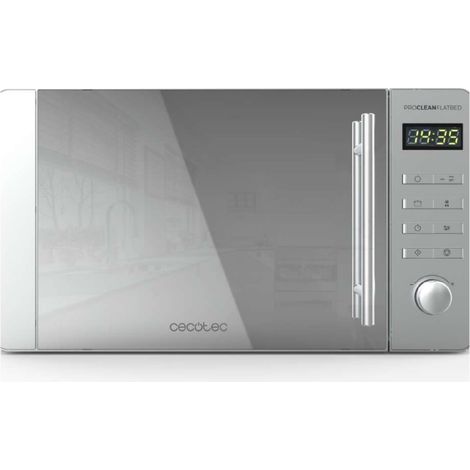 Cecotec – Micro-ondes à poser 20 L 700 W – Gril 800 W – 5 niveaux de cuisson – Design compact avec cavité plate