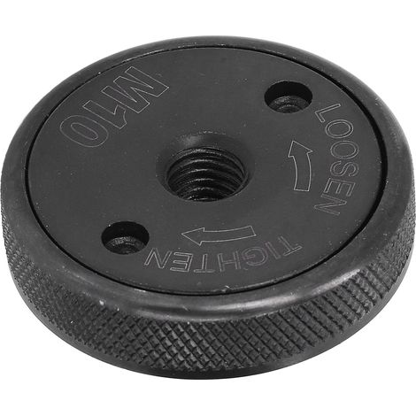 Disque de serrage pour meuleuse d'angle, fixation rapide filetage M10, écrou à embase autobloquant, accessoire de rechange universel, noir (1/5)