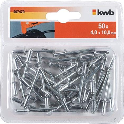 Remaches ciegos kwb 407478 aluminio 4.8 mm 8 mm