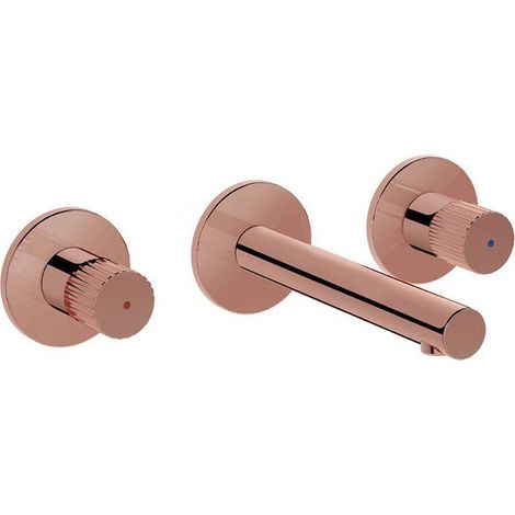 Grifo de lavabo empotrado - VitrA A4258226 - Cobre - 3 rosetas - Ahorro de agua