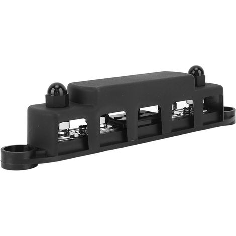 Bloc de distribution d'alimentation DC12V-48V 300A, barre omnibus M8 à 4 goujons pour voitures, camping-cars, navires et applications marines, noir (1/5)