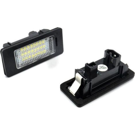 Feux Plaque Immatriculation - 24 LED SMD 2835 - Compatible BMW Séries 1 3 5 X - 12 V - Blanc 6500 K - Lot de 2 (1/4)