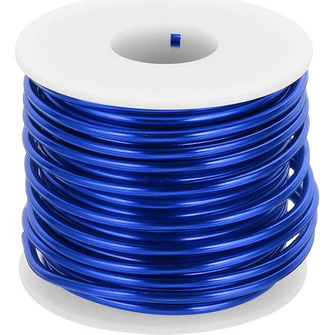56 Pieds Fil Artisanal En Aluminium Anodisé 9 Gauge Bleu Foncé (1/5)