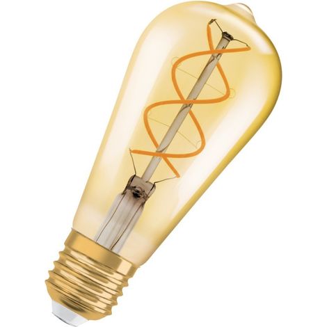OSRAM Dimmbare LED-Lampen, Vintage-Edition, 28 Watts Ersatz, E27, ST64-shape, 2000 Kelvin, Comfort warm white, Klares Glas, single Pack