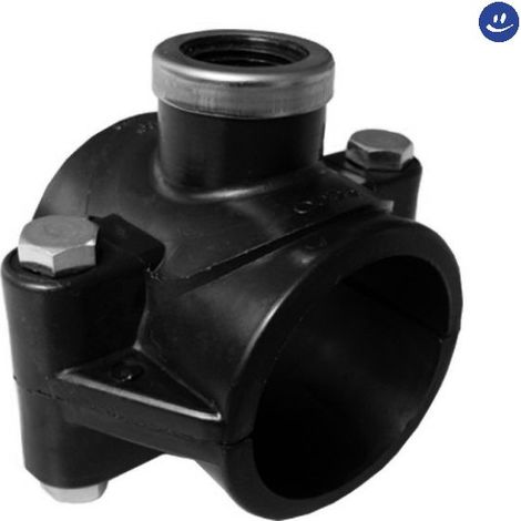 Presa a staffa in polipropilene con anello di rinforzo inox serie elopress ø110x2 pn6 NUPI