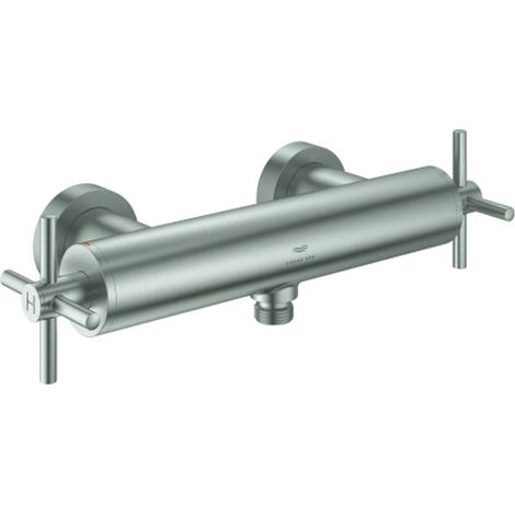 GROHE Grifo de ducha de 2 mandos Atrio 26895 Montaje en pared Maneta en cruz supersteel, 26895DC0