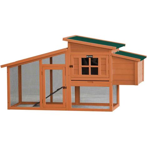 Gallinero jardín 2 gallinas madera pino techo asfáltico Zipper ZI-CC2 (1/2)