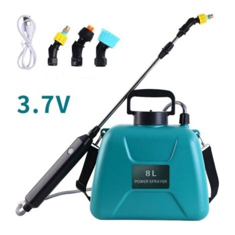 Elektrische Gartenspritze 8L Drucksprüher mit 3 Düsen Verstellbare AutoPump mit Einziehbarer Pflanzenspritze Waschen für Auto Grün (1/5)