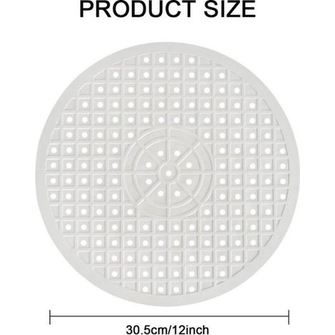 2 tapis évier ronds caoutchouc ø31 cm blanc/noir, lavabo, plan travail, vaisselle (1/5)