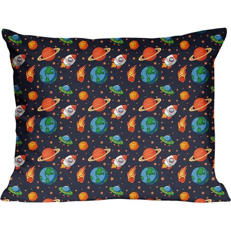 Kissenbezug 50x60 1413E marineblau Weltraum Planeten Galaxie 340P