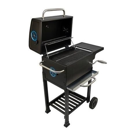 Barbacoa Kansas de Carbón con Control de Temperatura y Ruedas Grandes