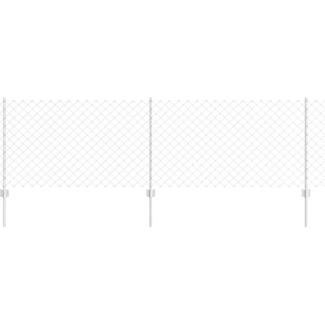 Maison Exclusive - Kettenzaun mit Pfosten 10 x 0,8 m (B x H) Feue