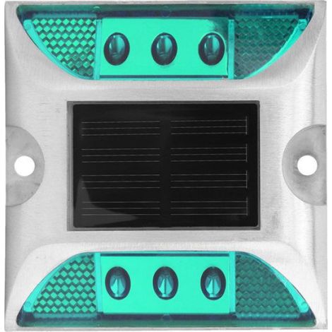 Feu De Sol Solaire - LED Jaune Rouge Vert Bleu - Étanche IP65 - Pour Allées Jardins Routes - 10,3 x 10,5 cm - 344 g (1/5)