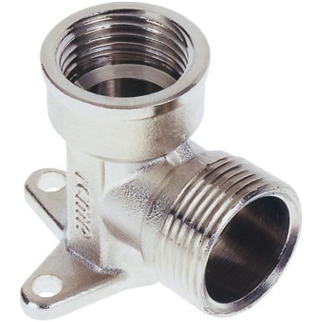 RACCORDO A STRINGERE CURVO CON FLANGIA 3 FORI 'ART. 539' 16 x 1/2 - femmina