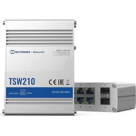 Switch Teltonika 8 10/100/1000, 2 puertos SFP (1/5)