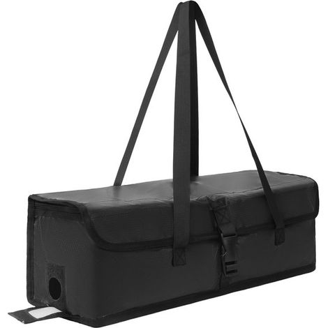 Sac ignifuge XXL pour batterie de vélo électrique LiPo, 49 x 16 x 16 cm, résistant au feu et aux explosions, avec boutons et poignée, pour batterie de vélo, noir (1/5)