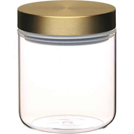 MasterClass Barattolo ermetico in vetro per alimenti con coperchio in ottone, 700 ml (1,25 pts) (1/4)
