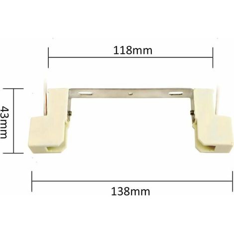 Support de lampe R7S 118 mm R7S LED et ampoule halogène AC 100-240 V R7S J118 support en céramique à base linéaire pour spot/mur/plafonnier Lot de 2 (1/4)