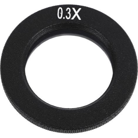 Objectif optique pour microscope monoculaire, lentille auxiliaire, grossissement réduit, objectif à lumière parallèle 0,3X (1/5)
