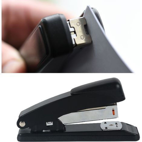 Agrapheuse de bureau compacte, outil de reliure portable pour documents, usage domestique et professionnel, agrafeuse manuelle. (1/5)