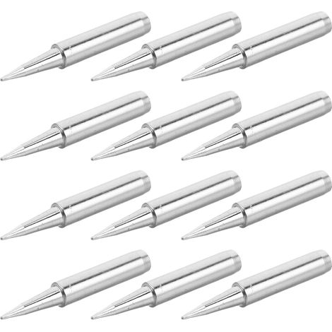Lot de 12 Pointes de Soudure Fines en Cuivre 900m-t-0.8b pour Fer à Souder, Kit de Remplacement Compatible Station Fer à Souder, Précision Électronique et Accessoires Soudage (1/5)