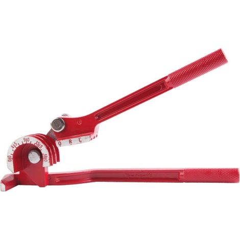 Dobladora de tubos profesional ajustable a 180 grados para aplicaciones de plomería HVAC. Herramienta manual con mango antideslizante. Herramienta para doblar tubos de acero fino.