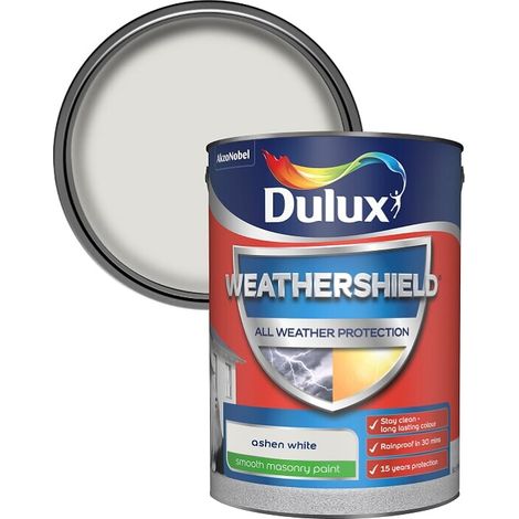 Dulux All Weather Protection Smooth Masonry - 5L - Ashen White
