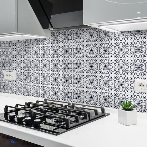 Sticker Mural Carrelage adhésif Cuisine Salle de Bain - 60 STICKERS CARRELAGES AZULEJOS LOCO - 60stickers10x10cm (1/5)