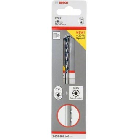 FPLUS broca hormigon cyl-5 bosch 5x50x100 , La broca CYL-5 garantiza una durabilidad extralarga al perforar orificios para fijaciones en hormigón y piedra.
Con la mezcla de carbu