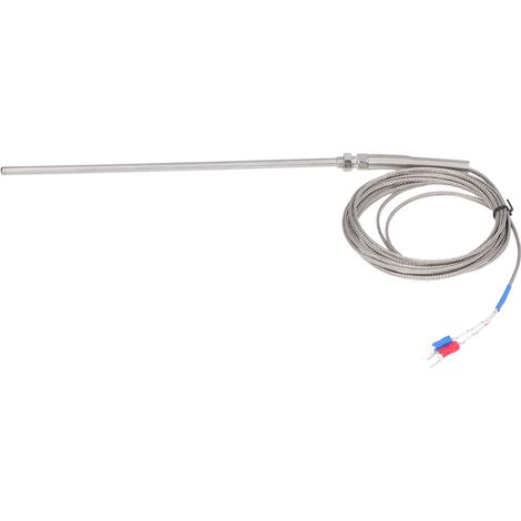 Thermocouple type K inox sonde de mesure température 200mm câble 3m résistant haute précision industriel (1/5)