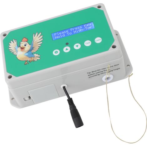 Régulateur de porte poulailler IP44 imperméable programmateur télécommande double alimentation ouvre-porte basse-cour automatique 100-240V prise UE (1/5)