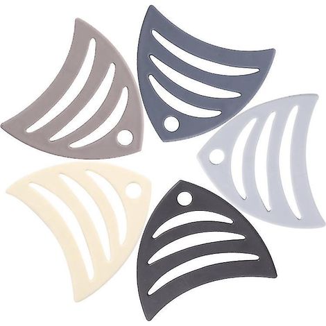 5 tapis en silicone en forme de poisson de dessin animé (1/3)