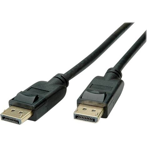 Câble de raccordement Roline green DisplayPort Fiche mâle DisplayPort 2.00 m noir 11.44.5811 8K UHD, blindé, gaine TPE, sans halogène Câble Displ X577632 (1/3)