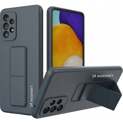 Étui Wozinsky avec support intégré en silicone pour Samsung Galaxy A73, bleu marine (1/5)