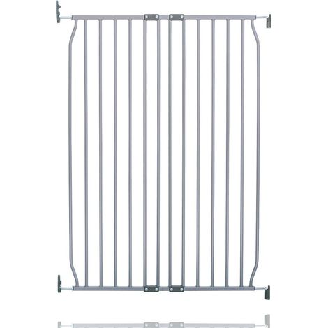 Safetots Extra Tall Eco Screw Fit Baby Gate, Grey, 80cm - 90cm, Extra Tall Gate 100cm in Height, Stair Gate for Baby