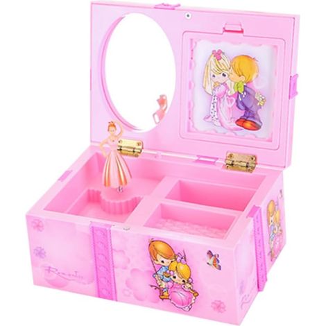 1 Pc étui de Rangement pour bagues Coffre à Bijoux Musical Dames Bijoux Fille Bijoux de Musique Boã®Tes de Stockage boîtes de Stockage Treasure Box Coffret à Bijoux Rose (1/5)