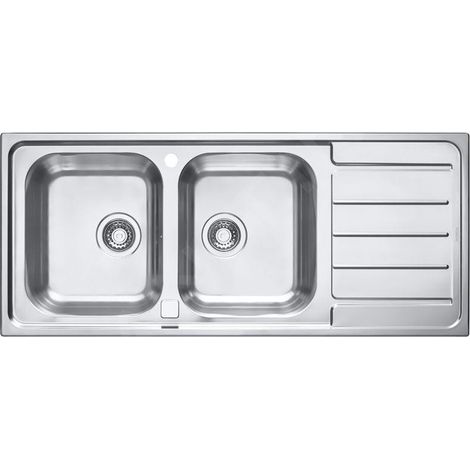 Alveus Line Maxim - Évier 116x50 cm, avec commande du vidage, inox 1087975 (1/3)