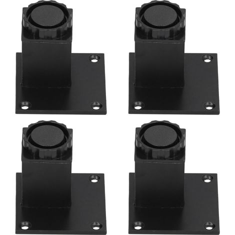 BROLEO Pied de Support de canapé, Pied de Meuble, Noir Réglable pour canapé, Meuble, canapé, Matériel de Meubles de canapé (Pieds d'armoire carrés 60 mm - Noir) (1/5)