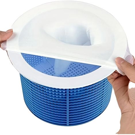 Pool-Skimmer-Socken, strapazierfähiger Stoff, universelle Kompatibilität, WEISS (1/2)