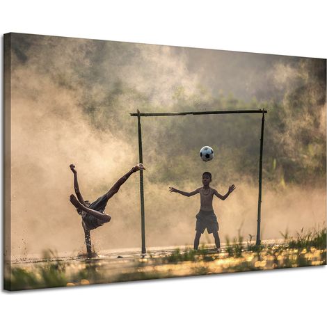 Leinwanddruck Jugendfußball 120x80 cm