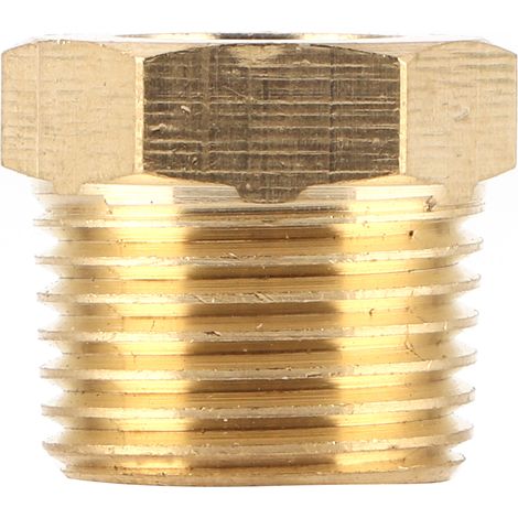 Réducteur de tuyau en laiton adaptateur raccord NPT mâle 3/8 pouces vers femelle 1/8 pouces pour eau carburant gaz huile (1/5)