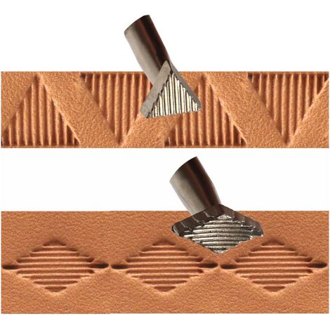 Beyamis Ensemble d'outils professionnels en acier allié pour le gaufrage du cuir B962 + F926D (2 pièces) (1/5)
