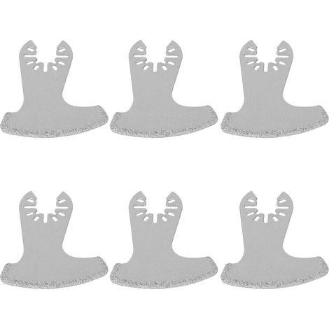 Lot de 6 lames de scie oscillantes en carbure de diamant universel en forme de faucille pour la démolition de carrelage et de maçonnerie (1/5)