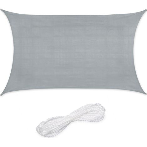 Tela parasole rettangolare 2 x 3 m protezione UV resistente alle intemperie stile esterno in PE-HD beige 130015212